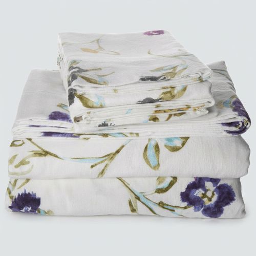 Tribeca Living Flannel Sheets in Floral Garden Print