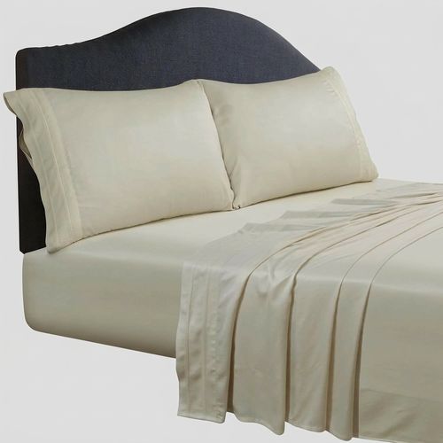 Tribeca Living Bamboo Sateen Sheet Set in Ivory